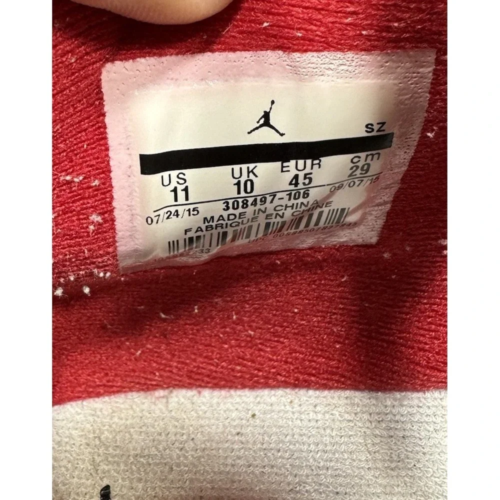 Nike Air Jordan 4 Retro Alternate 89 Sneakers Mens Size 11 Red White 308497-106